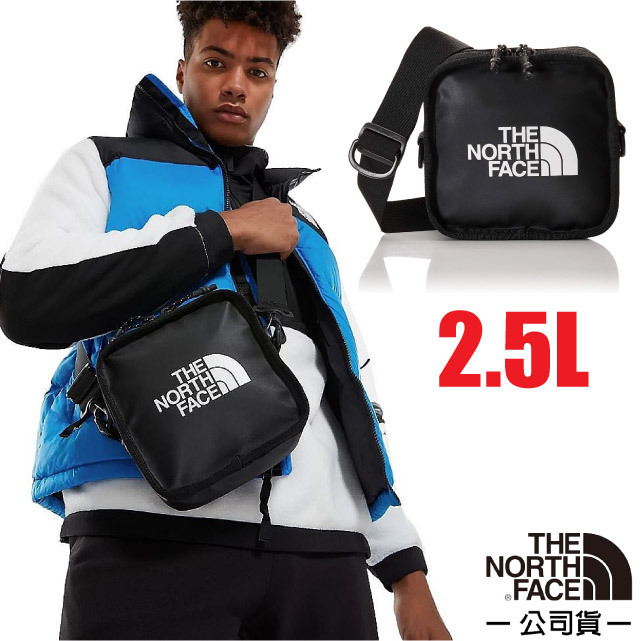 【The North Face】2.5L大Logo多功能日用防水耐磨單肩斜背包(可調節拆卸肩帶)3VWS-53R 宇宙黑✿30E010